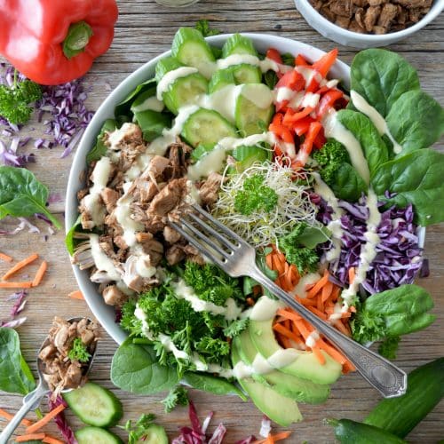 Salade composée colorée